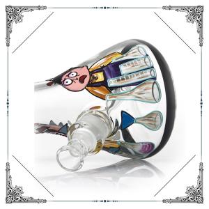 Wholesale Art Bong 7MM Glass Cool Smoking Pipes Rick And Morty On Glass Water
