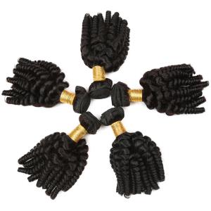 Spiral Curl 100% Virgin Brazilian Curly Hair Extensions For Black Women