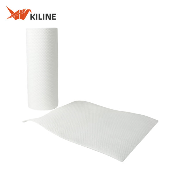 Buy White Wood Pulp PP Disposable Kitchen Towel Rolls 60 Sheets at wholesale prices