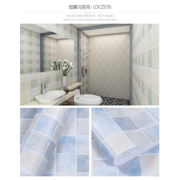 Mosaic Tile Stickers 3D Waterproof Decal for Kitchen Decor DIY Adhesive Wallpaper