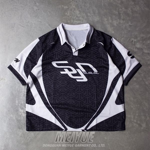 Custom Jersey Embroidered Patches Logo Knit Plus Size Short Sleeve Sport Wear Breathable Streetwear Mesh Men's Polo's T Shirts