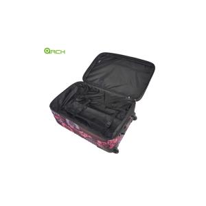 600D Polyester Lightweight Cabin Printed Suitcase Multiple Interial Pockets