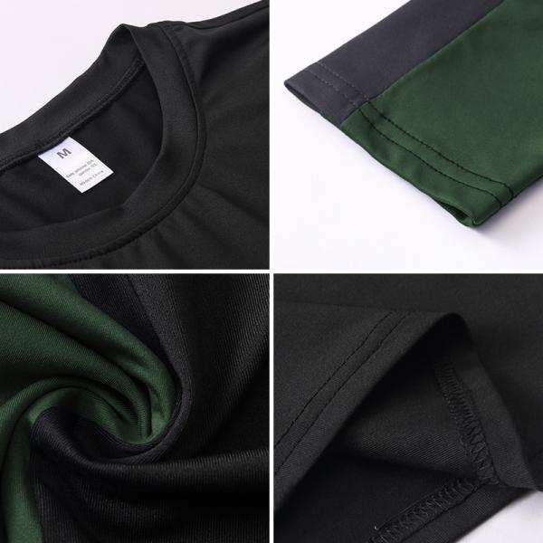 Black Sustainable Men Workout Sweatshirt Outdoor High Elastic Quick Dry Sportswear