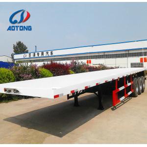 General Cargo Carrier Flatbed Semi Trailers 3 Axles Detachable Sidewall