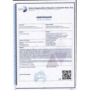 Fujian Xinyun Machinery Development Co., Ltd. Certifications