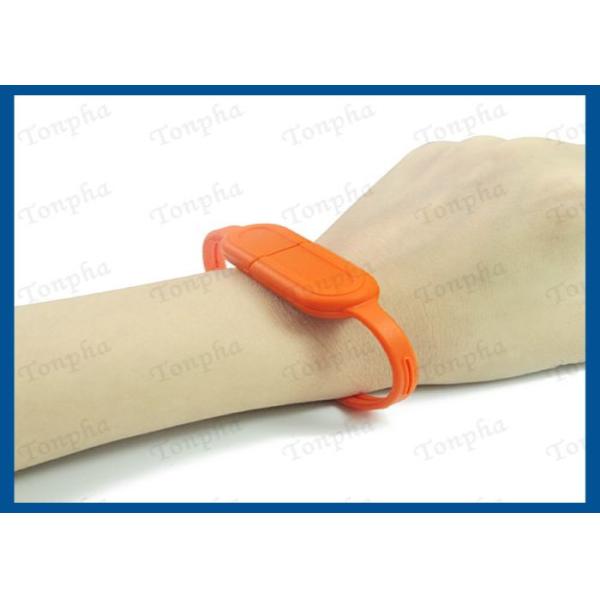 Promotional Thin Wristband Flash Drive Convenient Carrying Silicone Material