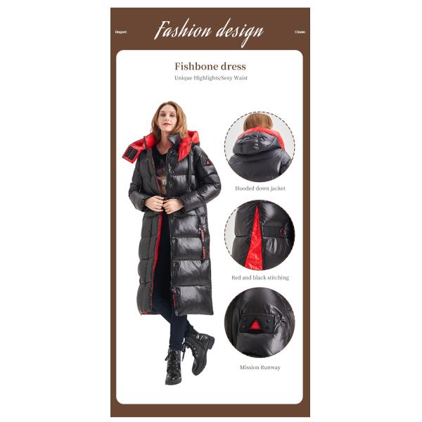FODARLLOY New Design Winter Warm Thickness Hooded Thick Puffer Jacket