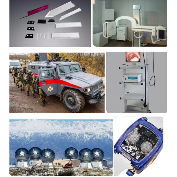 Sapphire Material AL2O3 Monocrystal 80KG 200KG 400KG KY Method LED Semiconductor