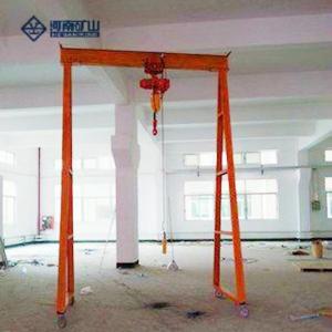 High Strength Single Girder Gantry Crane 5T Q235B Manual Pushing With Hoists