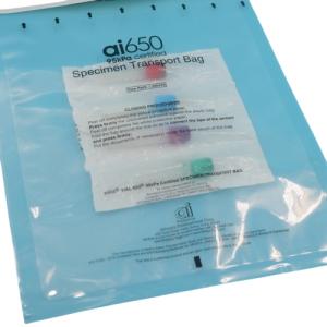 China AI 650 Medical Specimen Bag with Preprinted Barcode 6x9 Inch on sale