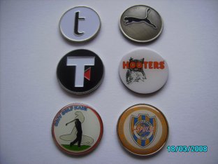 Soft enamel 1.2mm - 3.0mm brass / silver custom ball marker