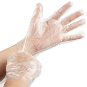 Waterproof Disposable Plastic Gloves , Latex Free Powder Food Grade Clear PE
