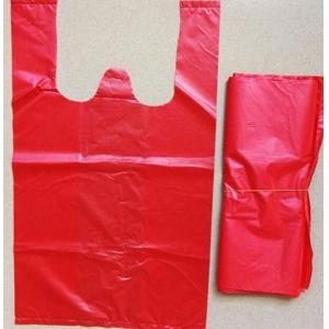 Wholesale 100% biodegradable and compostable hdpe plastic t-shirt bag