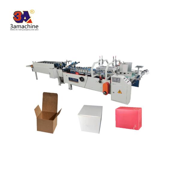 Box Folding and Gluing Machine with 380V Voltage Box Unfolded Size width 120mm