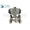 Stainless Steel 150# FB 3PC Flanged Ball Valve Air Actuated With ISO 5211 Mounting for sale