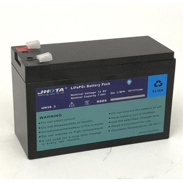 IP55 Lead Acid Battery Replacement , 12.8V 7.2Ah Lithium Battery Packs