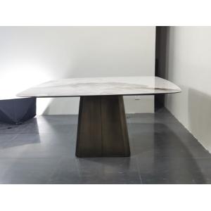 Luxury Rectangle Ceramic Marble Top Dining Table With 10 Chairs