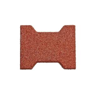 200*160mm Rubber Paving Blocks Dog Bone Shape Rubber Paver Tiles Green