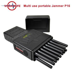 12000mAh 25m Radius VHF UHF Portable Signal Jammer