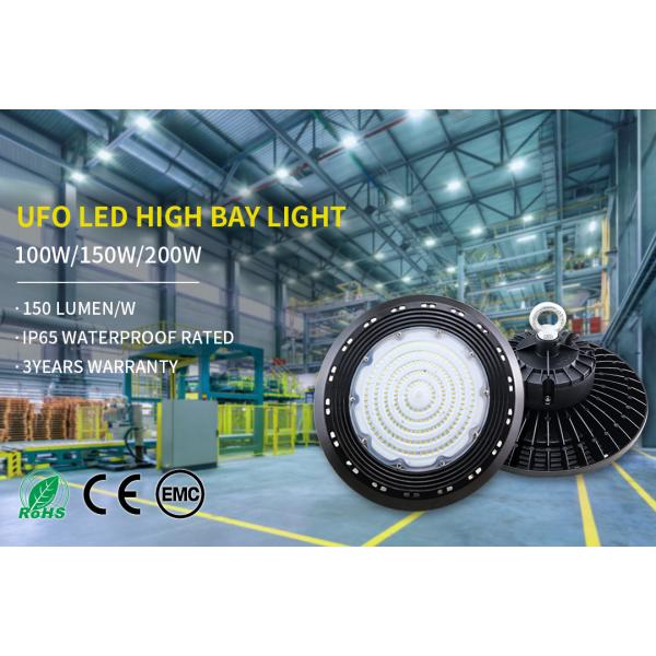 240w 170lm/W UFO Linear LED High Bay Light Hook Suspended Industrial Indoor Sports Color Temperature