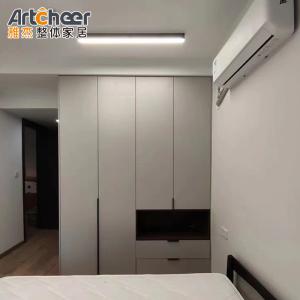 Villa Modern Sliding Alimirah Wooden Glass Combination Wardrobe Clothes