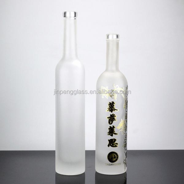 750ml Industrial Frosted Glass Vodka Bottle for Maunfacture and Trading