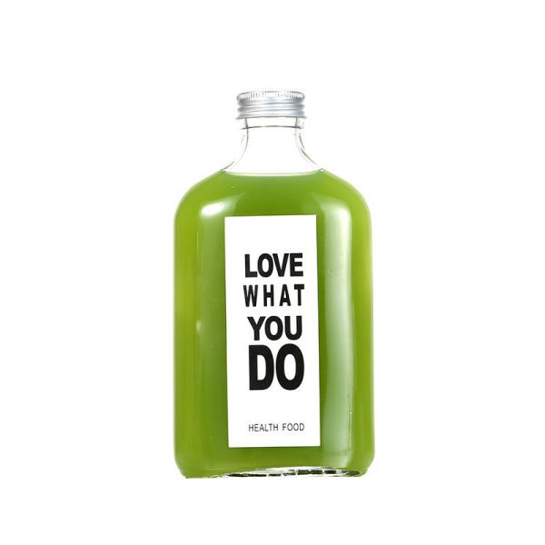 Buy 350ml 500ml Flat Coffee Glass Drink Bottles With Screw Cap at wholesale prices