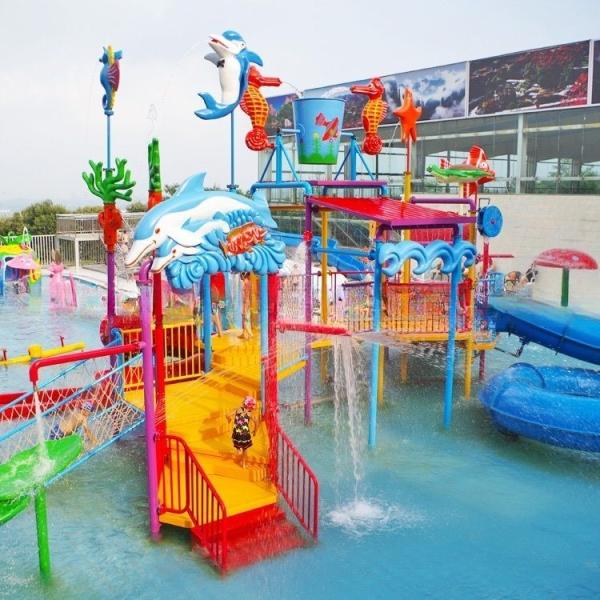 Buy Large Capacity Garden Splash Water Playground With Children Water Slide at wholesale prices
