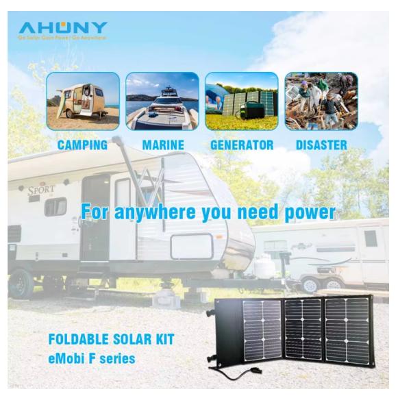 Sunpower Foldable Solar Panel 60W 100W Options Portable IBC Monocrystalline Cells Power Station Charger Kit