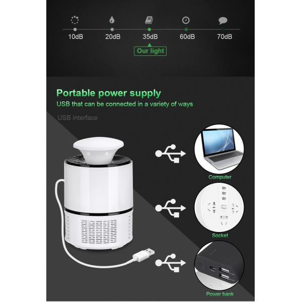 hot sales design USB professional pest control mosquito killer lamp plastic electric fly killer with wave light