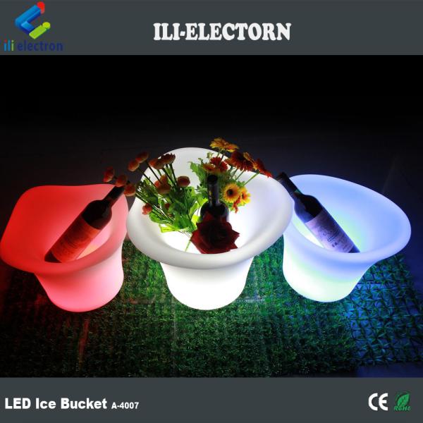 Rechargeable plastic led ice buckets waterproof wireless portable outdoor for Party