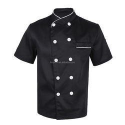 Restaurant Hotel Worker Lightweight Chef Coats Short Sleeve