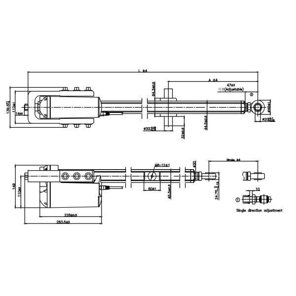 IP66 Solar Panel Tracking System 3.2mm S 15000N Electric Linear Actuator