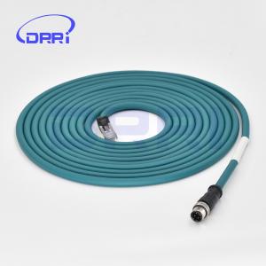 M12 4pin D-Code Male to RJ45 Ethernet Connector CAT5 Shielded Cable