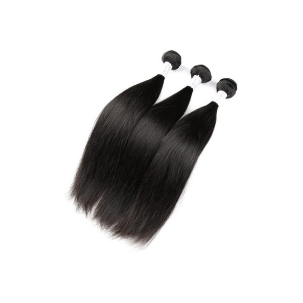 Custom Peruvian Remy Virgin Human Hair Extensions For Women , Black Straight