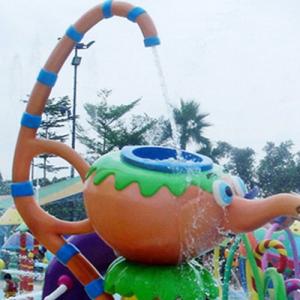 Customized Fiberglass Flower Spray Park Equipment, Family Entertainment Water