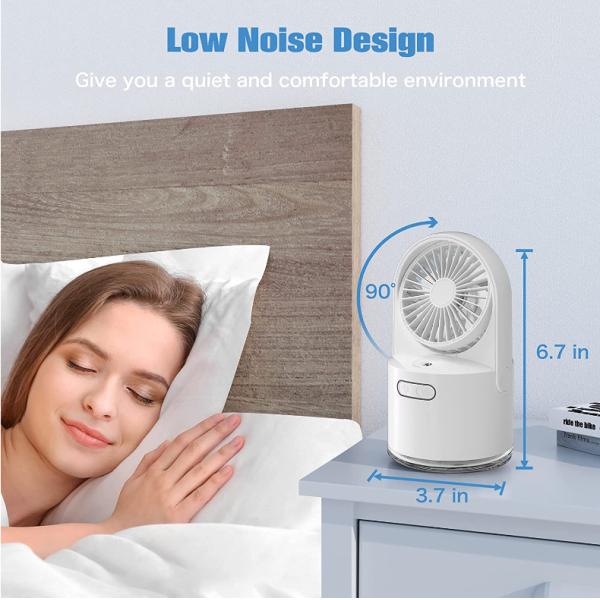 Household USB Rechargeable Water Mist Fan for Home Office Cooling and Humidifying