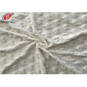 Heart Design Super Soft Polyester Minky Fabric For Baby Blanket In White