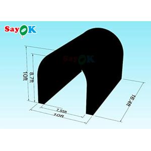 Black Inflatable Tunnel Tent Multi Function For Activities Exhibitions