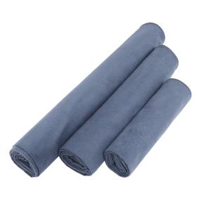 Blue Fast Dry Embroidered Microfiber Gym Towel With Bag