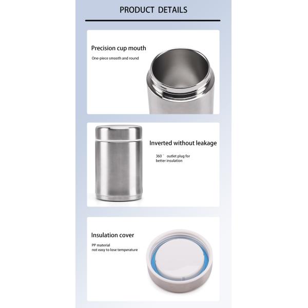 260ml Capacity 304 Stainless Steel Food Flask Thermos Food Jar Thermos Mug