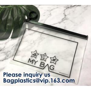 Quality Sinicline Nice Pvc Eva Slider Zipper String Biodegradable T-Shirt Packaging Plastic Bag With Logos Custom Logo Printed for sale