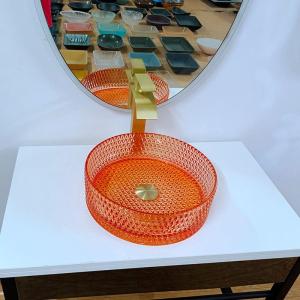 Bathroom Vessel Sink Bowls Glass Italy Design High End Table Top Counter Wash