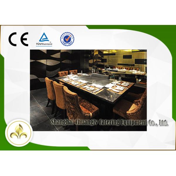Ten Seats LPG / Pipeline Natural Gas Teppanyaki Grill Table , Residential Hibachi Grill Table