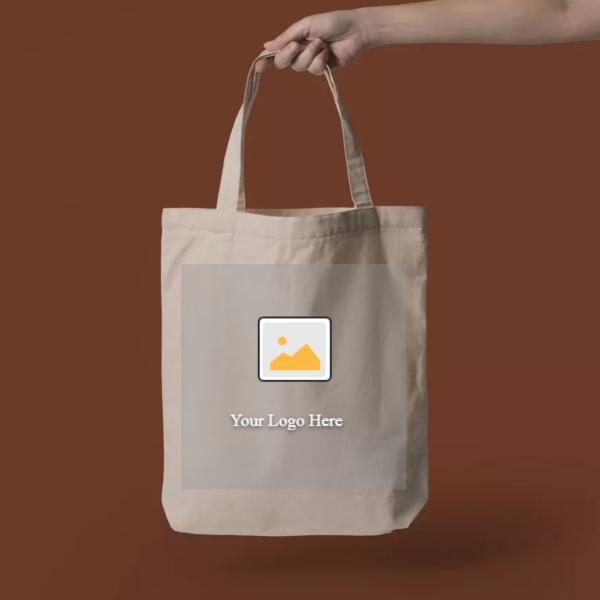 Custom Logo Printed Reusable Canvas Shopping Cotton Tote Bags with Interior Pocket