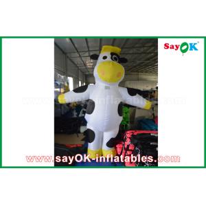 Customized White Yellow Inflatable Model Cows / Bear Shaped For Amusement Park