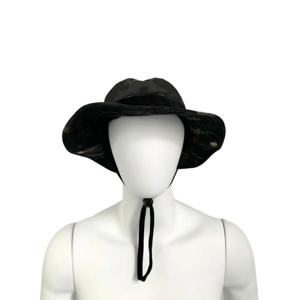 Outdoor Camping Camouflage Tactical Round Brim Hat With Breathable Mesh Custom Cotton Travel Fisherman's Hat