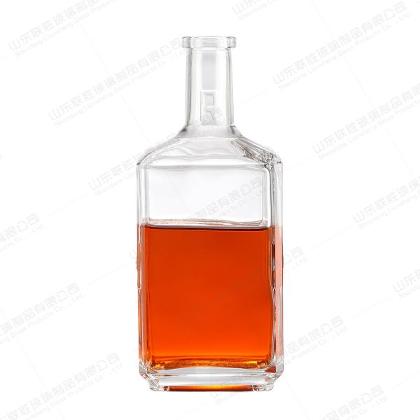 Customized Logo Clear Glass Bottle for Gin Whisky Rum Tequila Vodka 500ml 750ml 700ml