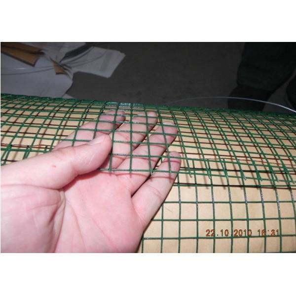 Green Hole PVC Wire Mesh Fence Panels Spot Welding For Highway / Warehouse