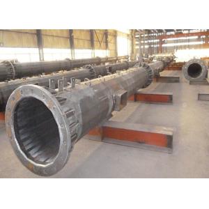 Hot-dip Galvanizing 60m Monopole Telecommunication Tower , Monopole Antenna